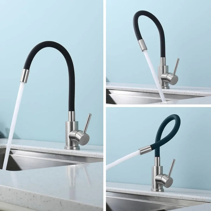 Llave Monomando Lavaplatos Cuello Flexible Griferias Cocina