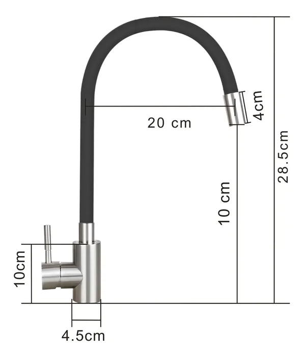 Llave Monomando Lavaplatos Cuello Flexible Griferias Cocina