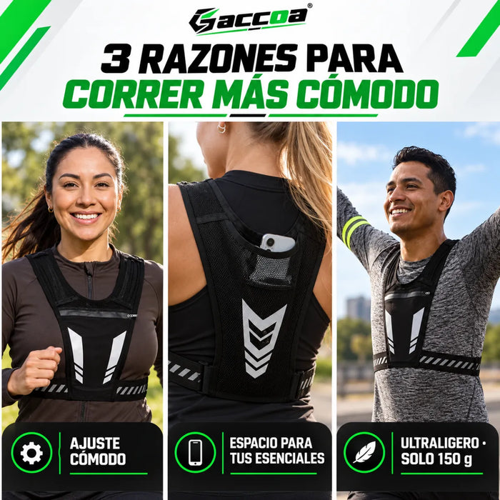 Chaleco Ajustable Para Correr Crossfit Reflectante Running