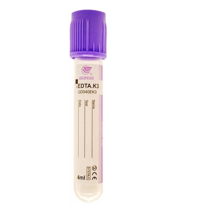 100 Tubos De Ensayo Recolección De Sangre Edtak2 5ml 13x75mm