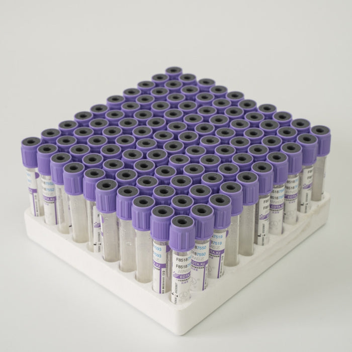 100 Tubos De Ensayo Recolección De Sangre Edtak2 5ml 13x75mm