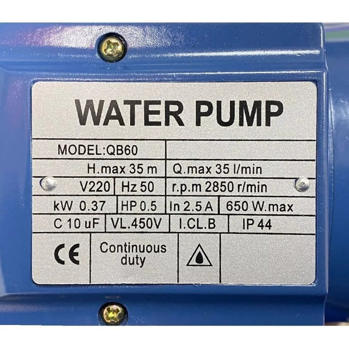 Bomba Centrifuga 0.5hp Bomba Periferica Bomba De Agua 1/2hp